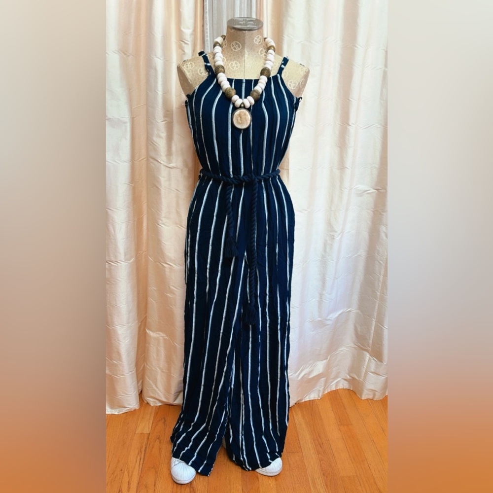 Faithfull the Brand Striped Wide-Leg Jumpsuit